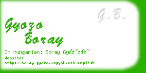 gyozo boray business card